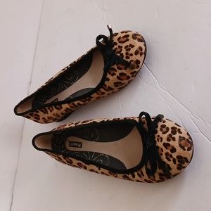 Propel faux-leopard print on calf-skin ballet flats-sz 7 1/2 AA